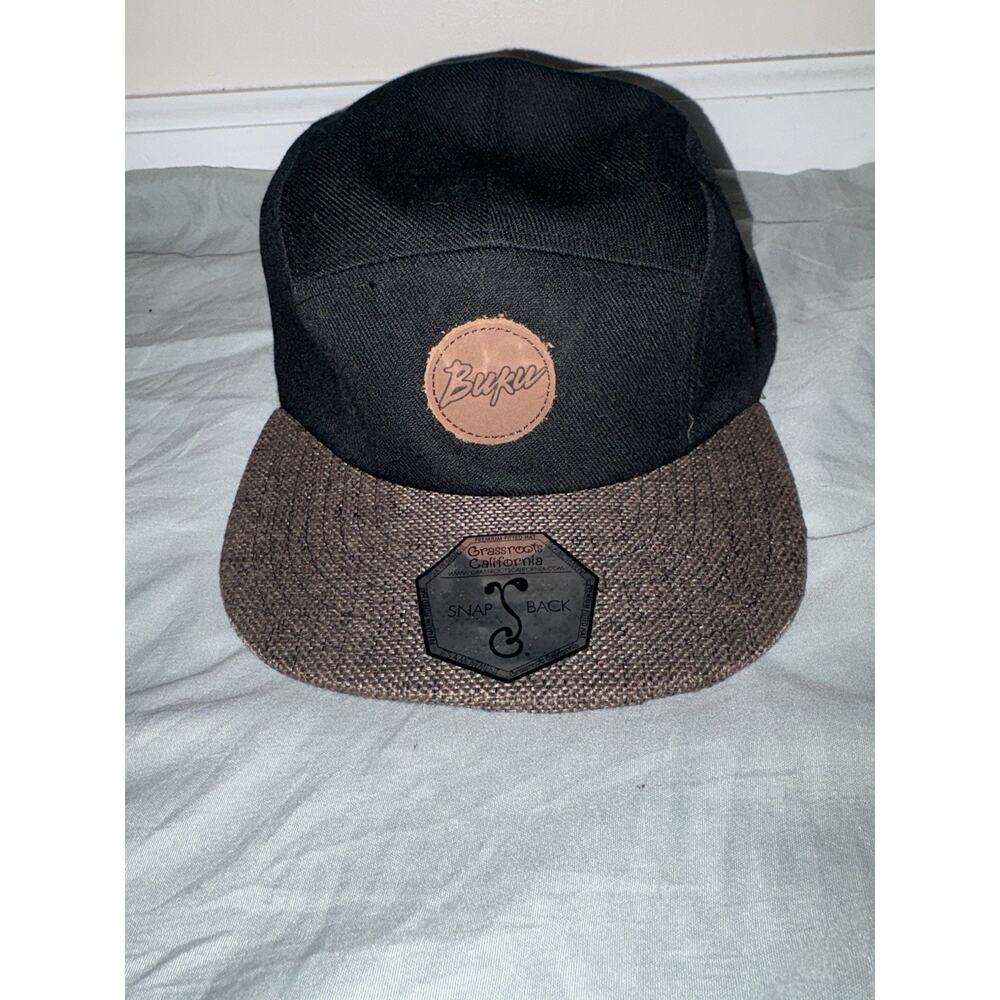 New Grassroots California BUKU 2014 5 Panel Snapback Hat Black Festival Rave Cap